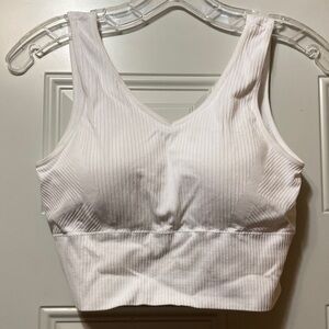 Ribbed V-Neck Seamless Sports Bra XL‎